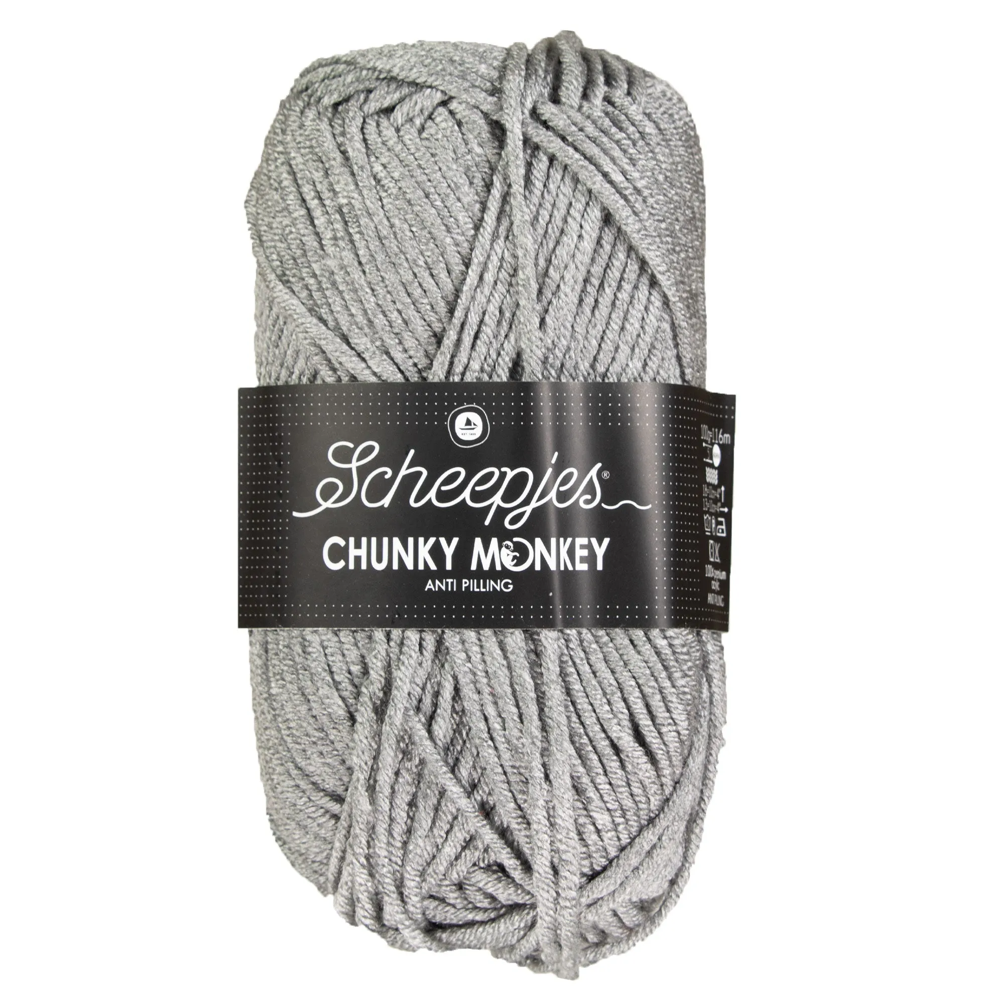 Scheepjes Chunky Monkey Yarn - 1099 Mid Grey