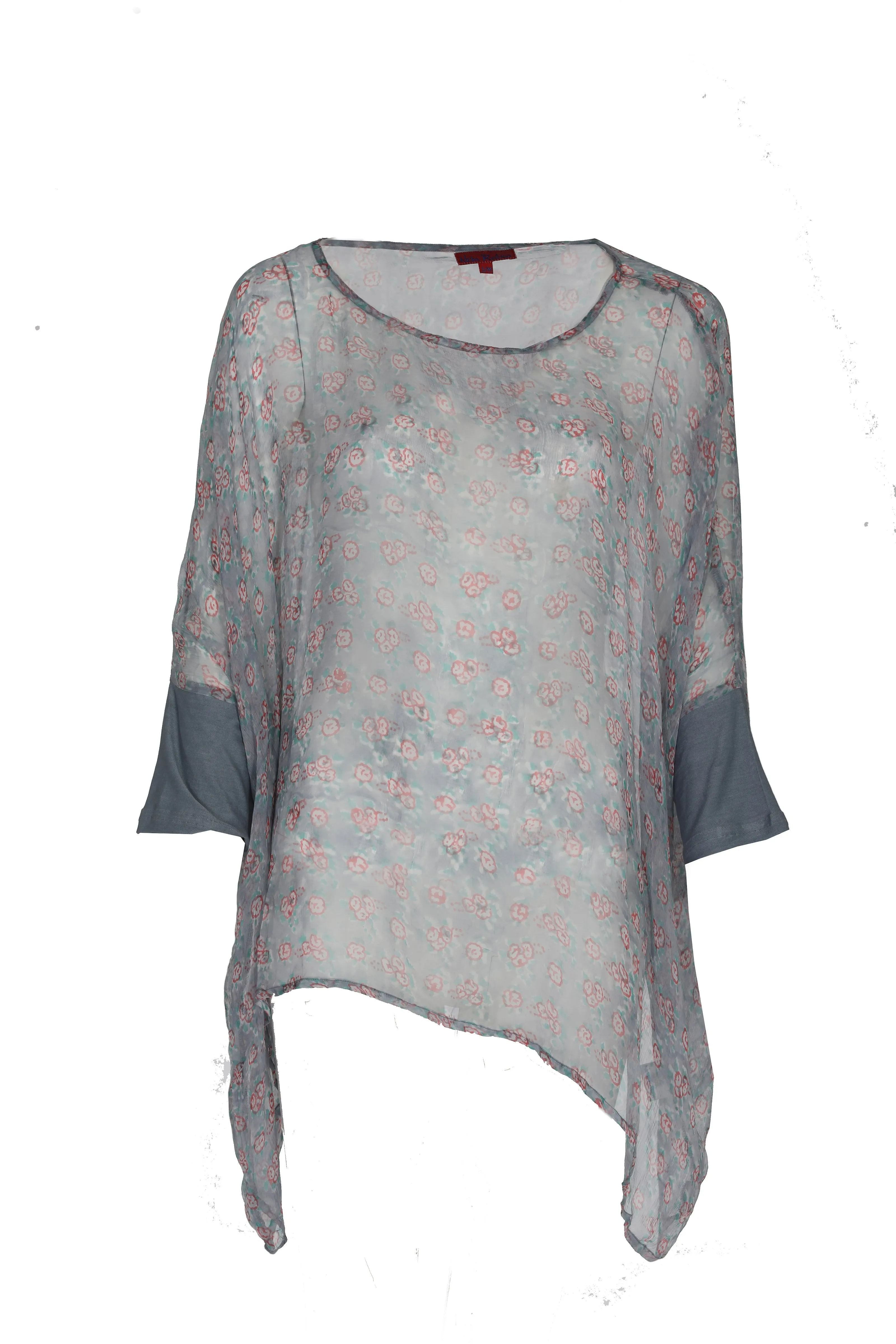 Sohar Top Hand-Block Printed In Chiffon