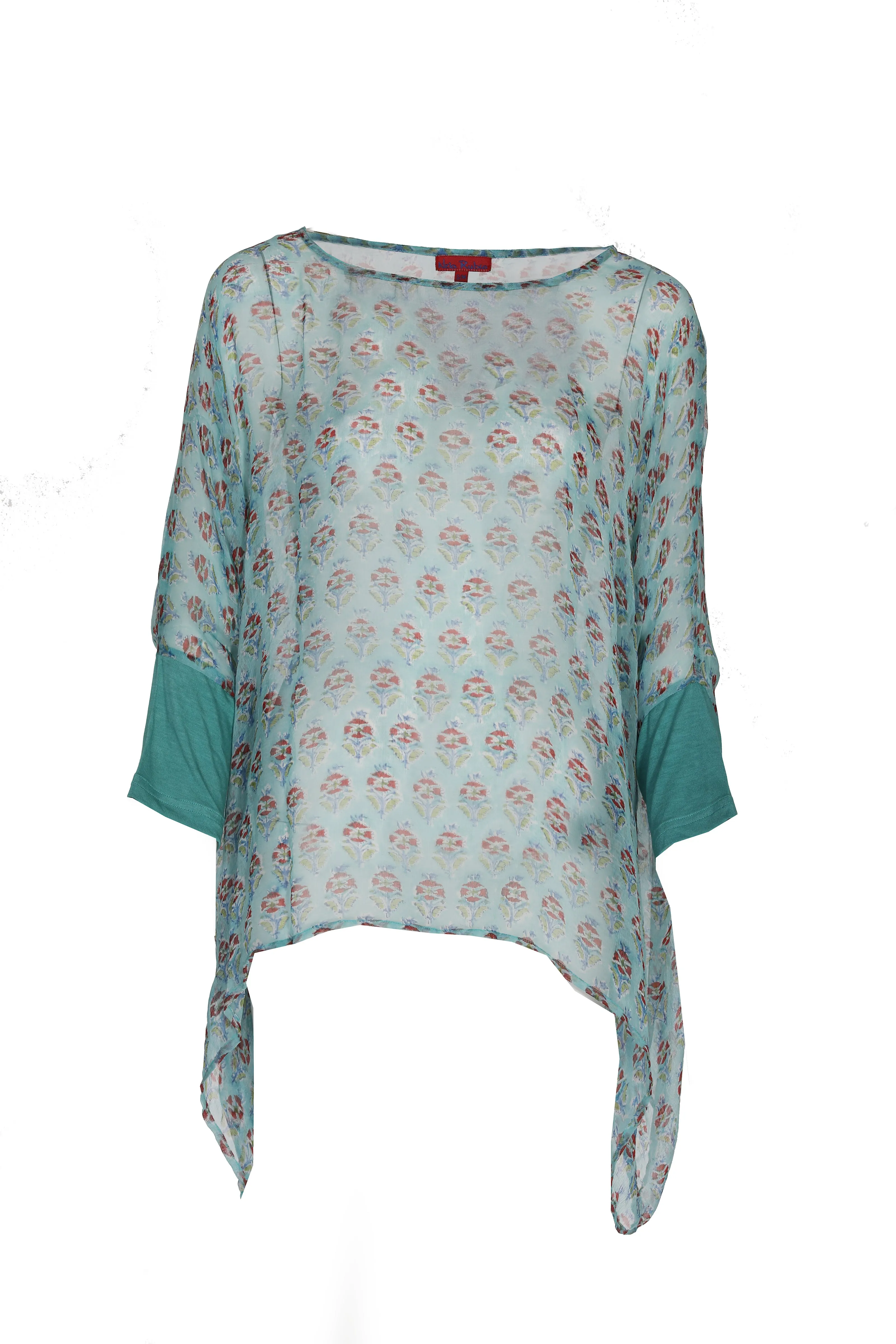 Sohar Top Hand-Block Printed In Chiffon