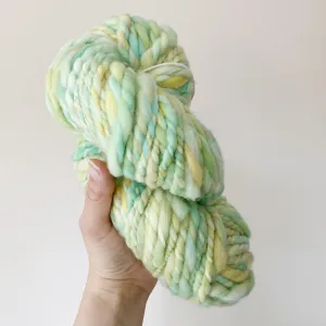 Spring Grass Green Hand-Spun Targhee Yarn