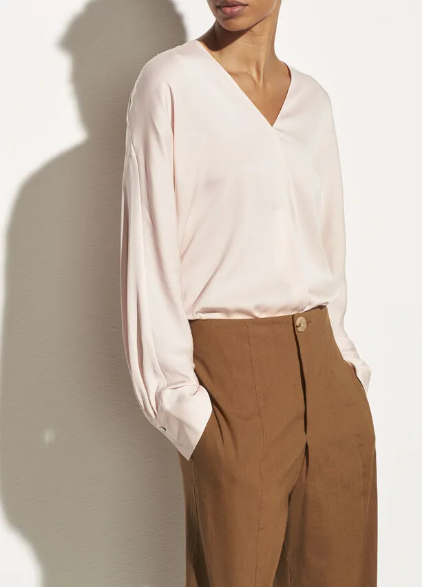 Vince - L/S V Neck Popover in Pale Petal