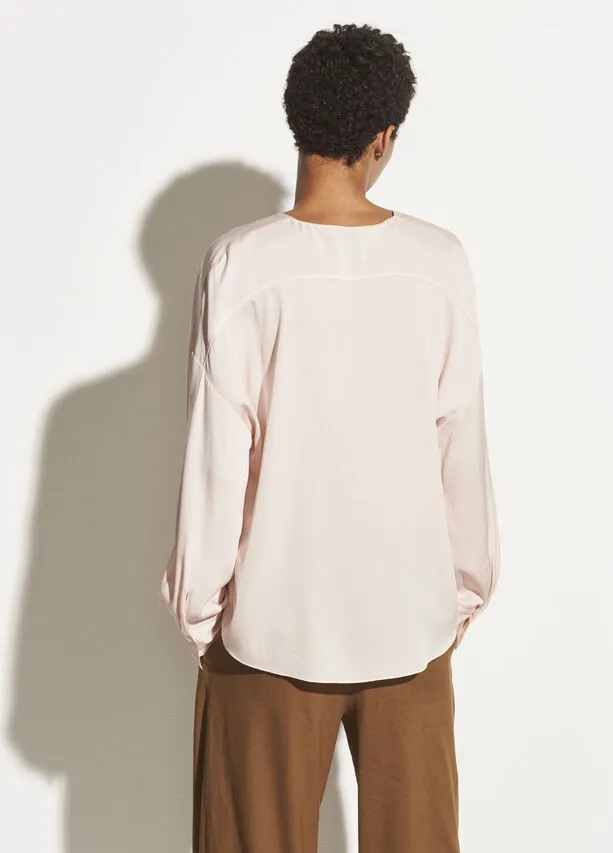 Vince - L/S V Neck Popover in Pale Petal