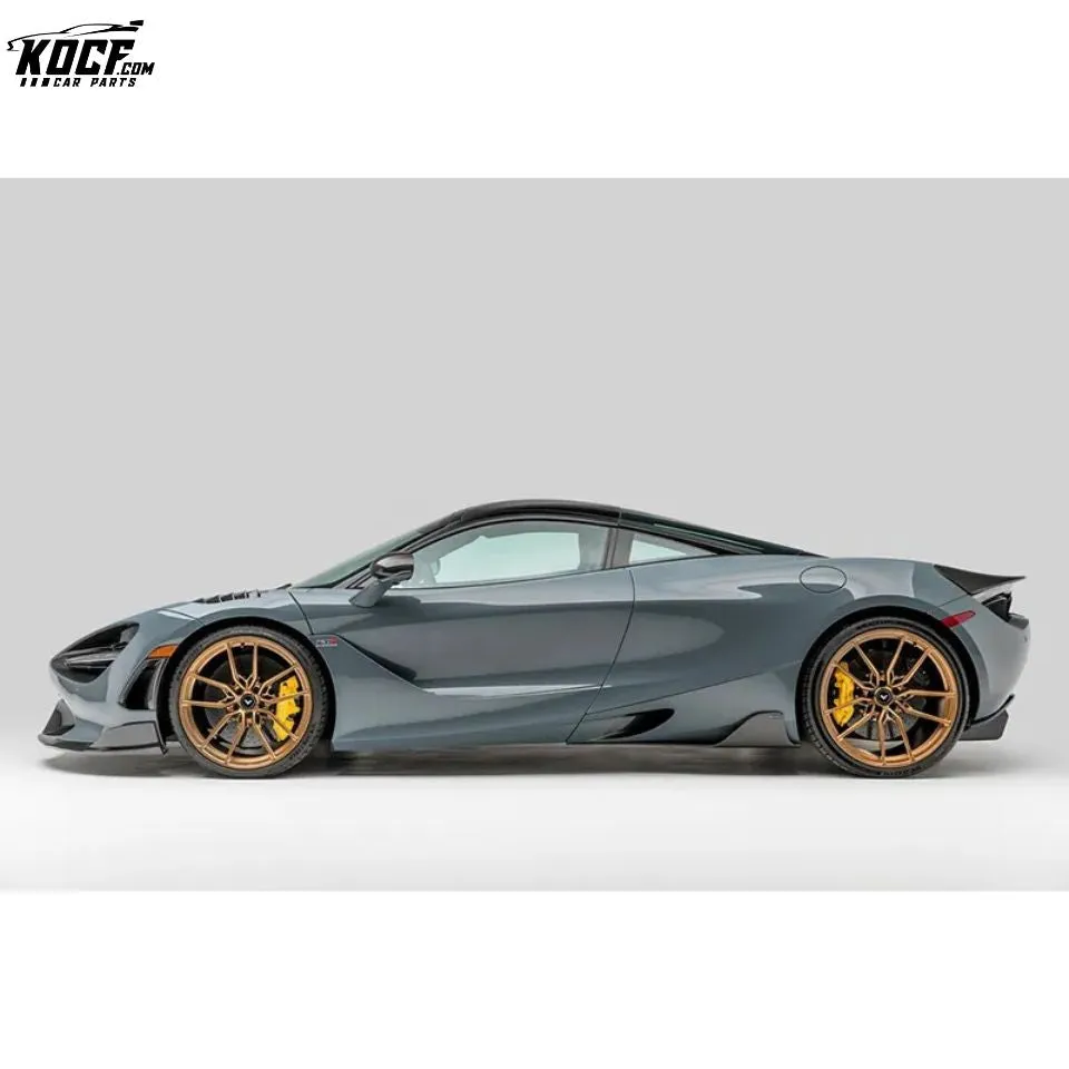 Vor Style Carbon Fiber Side Skirts Blade Splitter For McLaren 720S 2017-19